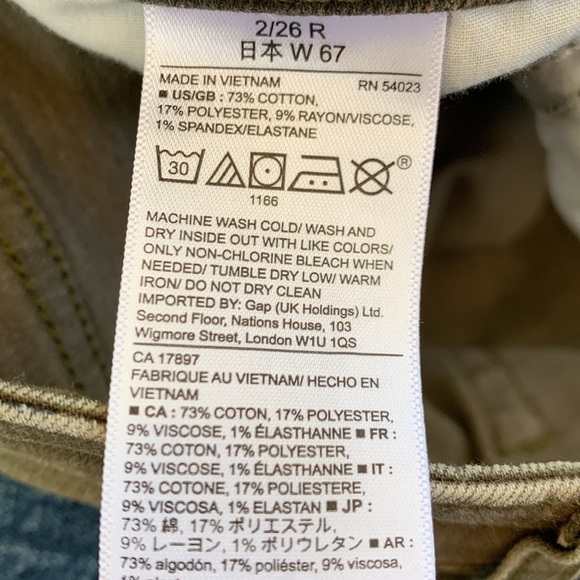 GAP distressed camo jean leggings with frayed hem - Picture 5 of 9